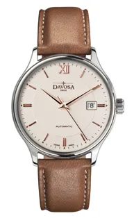 Montre Davosa Classic Vegan, cadran blanc