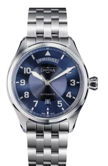 Montre Davosa Newton Pilot Day-Date, cadran gris