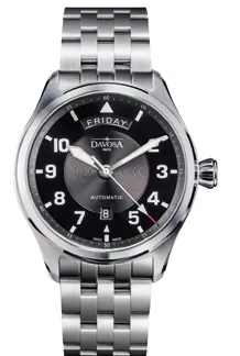 Montre Davosa Newton Pilot Day-Date, cadran gris