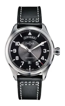 Montre Davosa Newton Pilot Day-Date, cadran gris