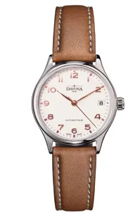 Montre Davosa Classic Lady Vegan, cadran blanc